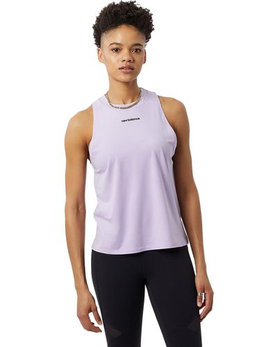 New Balance Achiever Tank In Poly Knit - Purple