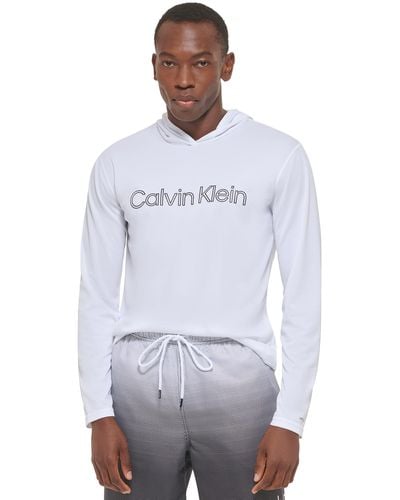 Calvin Klein Cb2hj260-wht-medium Rash Guard Shirt - Wit
