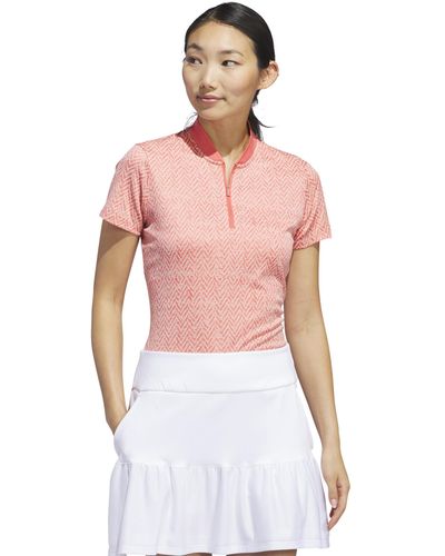 adidas Ultimate365 Jacquard Polo Shirt Golf - Pink