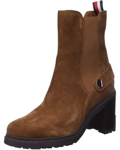 Tommy Hilfiger Outdoor High Heel Boot Fashion - Brown