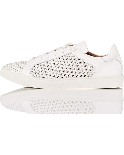 FIND Weave Leather Sneakers Basses - Blanc
