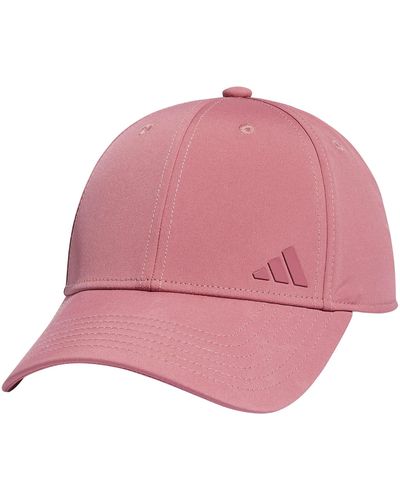 adidas Backless Ponytail Hat Adjustable Fit Baseball Cap - Pink