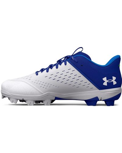 Under Armour Leadoff Low Rubber Molded Baseball Cleat Shoe, - Blue