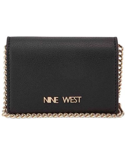Nine West Lenna SLG Micro Chain Card Cse Brieftasche - Schwarz