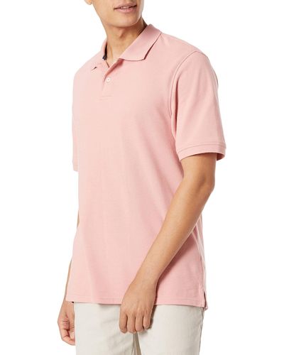 Amazon Essentials Polohemd mit normaler Passform aus Baumwollpiqué - Pink