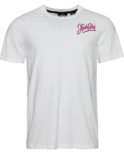 Superdry Bedrukt T-shirt Voor - Wit