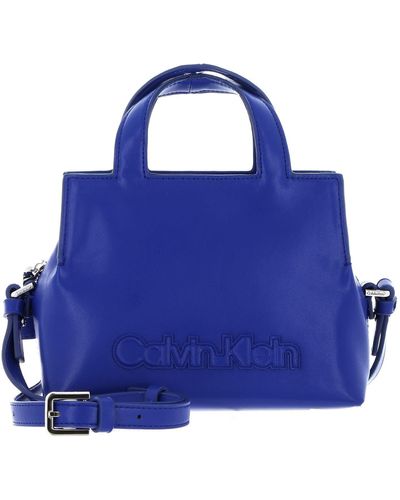 Calvin Klein CK Neat Tote Bag S Ultra Blue - Blau