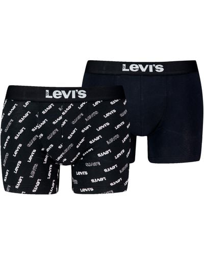 Levi's Boxer Briefs Logo All-over Print Organic Cotton Black/White M - Schwarz
