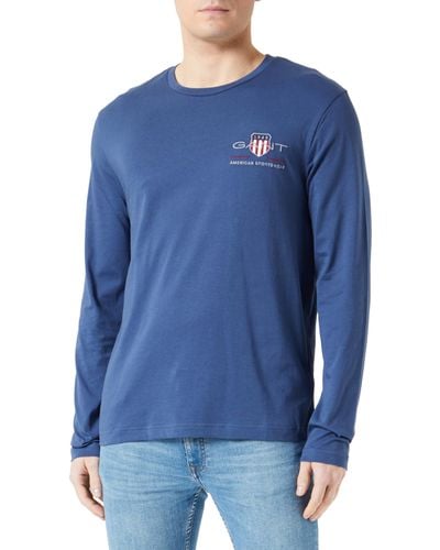 GANT REG MEDIUM Archive Shield LS T T-Shirt - Blau