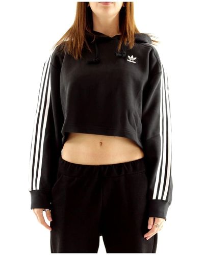 adidas ADICOLOR CLASSICS CROP HOODIE - Schwarz