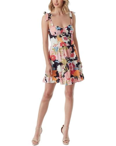 Jessica Simpson S Nyla Floral Mini Sundress Black S - Multicolor