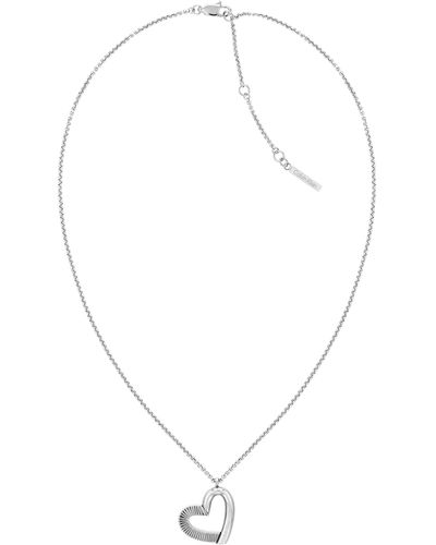 Calvin Klein Collana da donna Collezione MINIMALISTIC HEARTS in Acciaio Inossidabile - 35000384 - Bianco