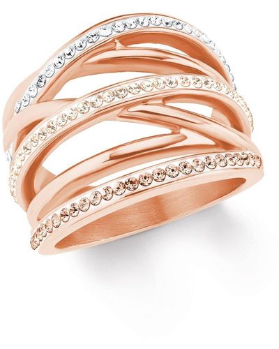 S.oliver Ring Edelstahl Ringe - Pink