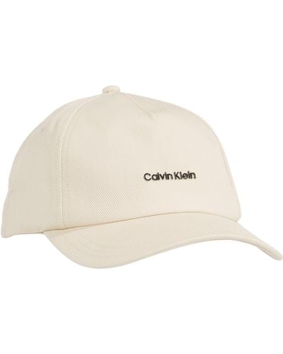 Calvin Klein Cap Metal Lettering Canvas Basecap - Schwarz