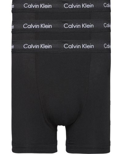 Calvin Klein Cotton Stretch Trunks - Black