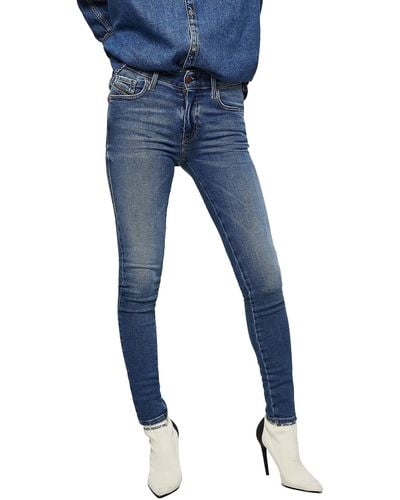 DIESEL Slandy Low 00SXJN 083AN -Jeans mit niedriger Taille - Blau