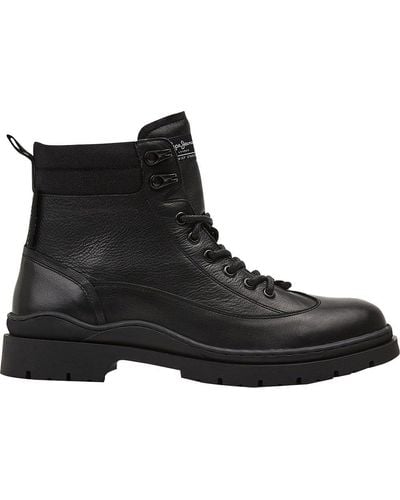 Pepe Jeans Brad Hiker Boot Boots In Black Leather