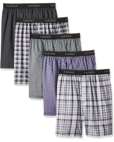 Hanes Tagless Boxers With Exposed Waistband - Multicolor