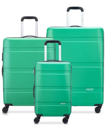 Benetton Now Hardside Luggage With Spinner Wheels - Green