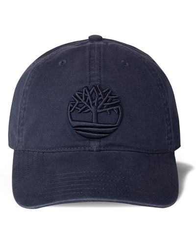 Timberland Southport Beach Cotton Canvas Cap with Self Backstrap and Metal Closure - Bleu