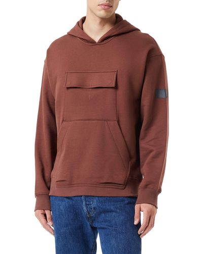 G-Star RAW Double Pkt Loose Hdd Sw Hooded Sweatshirt - Red
