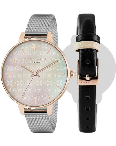 Ted Baker Ladies S Interchangeable Strap Rose Gold Wrist Watch Tew50013002 - Multicolour