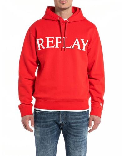 Replay M6711 Hooded Sweatshirt - Red