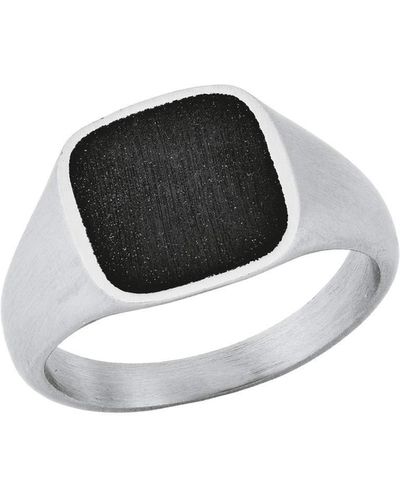 S.oliver Ring Edelstahl Epoxy Ringe - Schwarz
