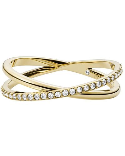 Fossil Ring Sadie All Stacked Up Gold Edelstahlband - Mettallic