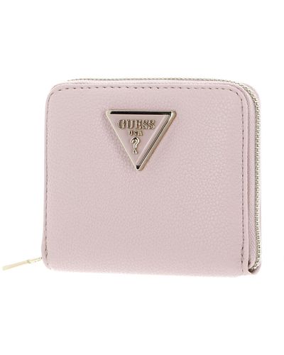 Guess Meridian Small Zip Around Wallet Light Rose - Pink