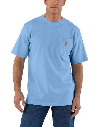 Carhartt Loose Fit Heavyweight Short-sleeve Pocket T-shirt Closeout - Blue