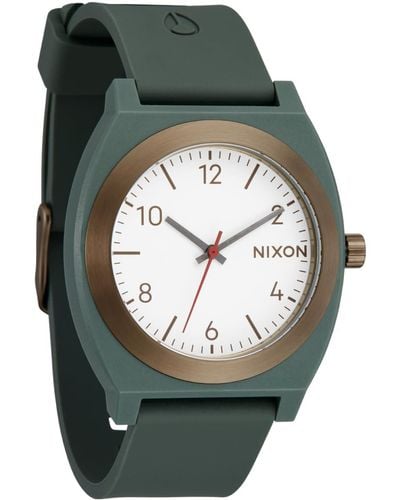Nixon Time Teller Opp A1361-100m Water Resistant Analog Fashion Watch - Grey