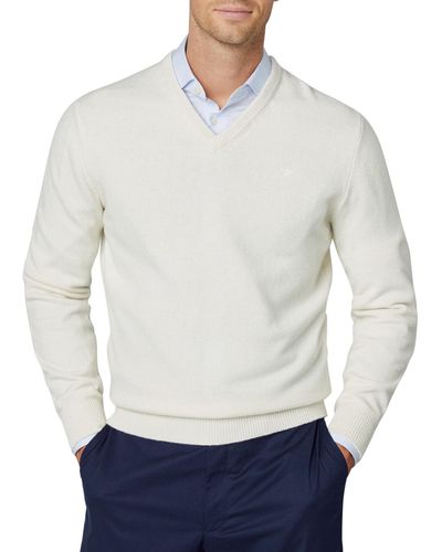 Hackett Hackett Hm703024 V Neck Sweater XL - Weiß