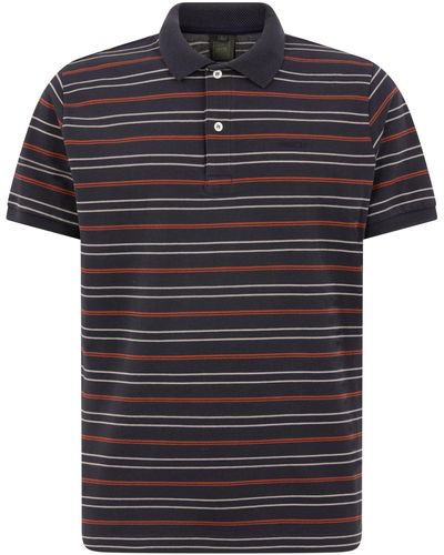 Geox M Polo With Stripes Shirt - Blue