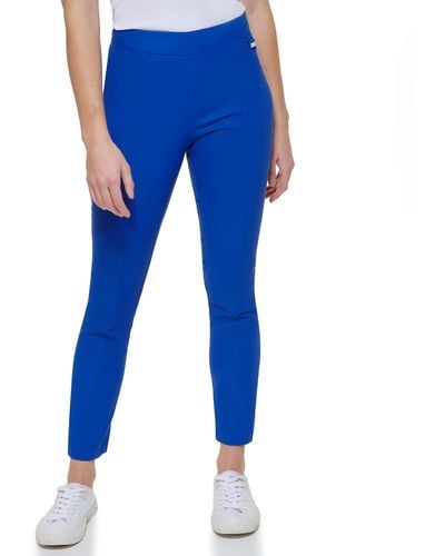 Calvin Klein Everyday Ponte Fitted Pants Pantalones de Vestir - Azul