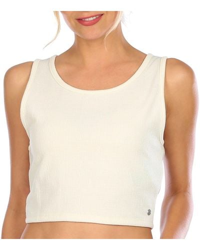 Roxy Cropped Vest Top - - M - White Snow White