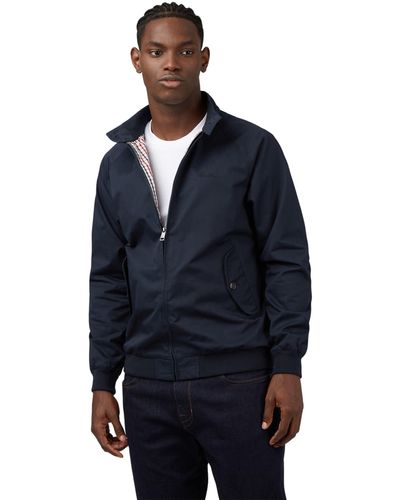 Ben Sherman Signature Harrington Jacke - Blau