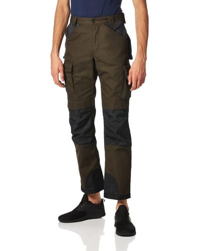 Caterpillar Trademark Work Pants Built From Tough Canvas Fabric With Cargo Space - Brown