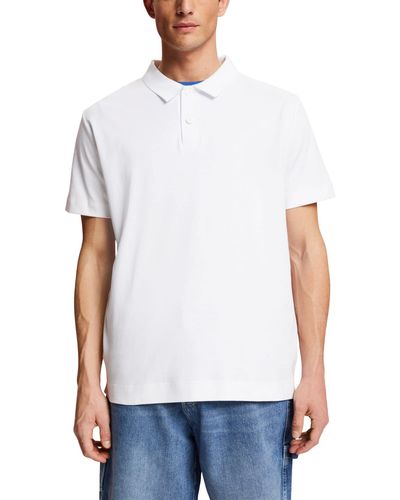 Esprit Poloshirt aus Pima-Baumwolle - Weiß