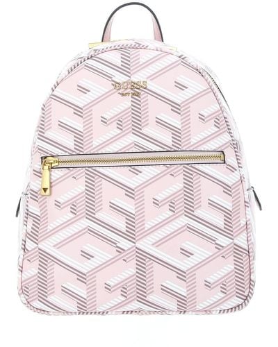 Guess Vikky Backpack Pale Rose Logo - Pink