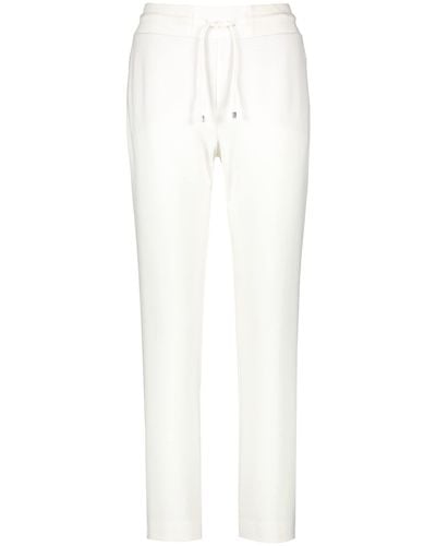 Gerry Weber Jerseyhose mit breitem Dehnbund unifarben 7/8 Länge Off-White 38 - Weiß