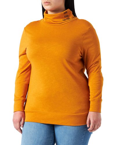 Comma, T-Shirt Langarm - Orange