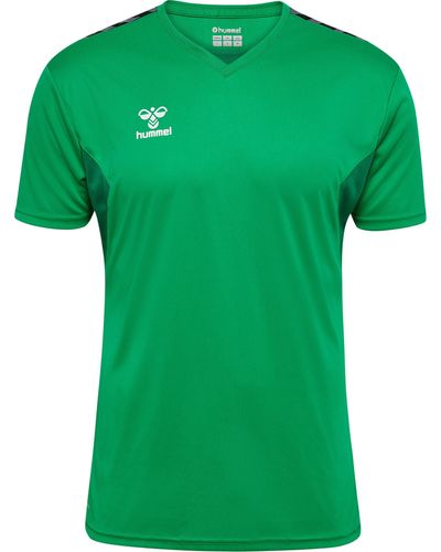Hummel Hmlauthentic Pl Jersey Multisport T-Shirt Mit Beecool Technologie - Grün