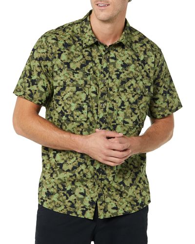 Amazon Essentials Standard-Fit Short-Sleeve Two-Pocket Utility Shirt Camicia - Verde