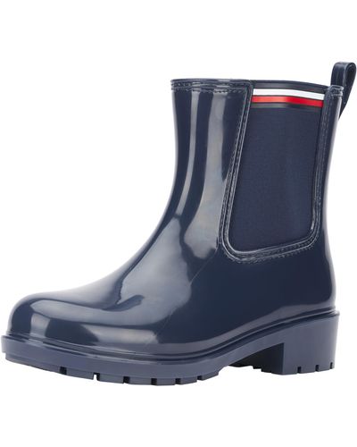 Tommy Hilfiger Essential Corporate Rainboot Low Boot - Blue