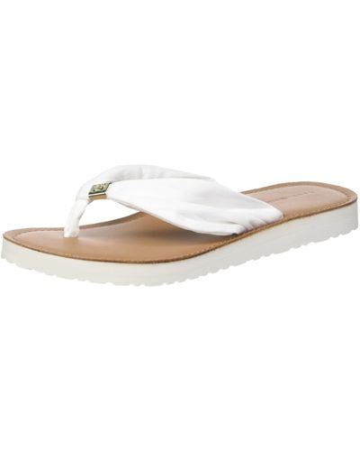 Tommy Hilfiger TH Elevated Beach Sandal Tongues - Blanc