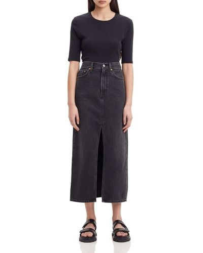 Levi's Slit Front Skirt Mujer Such A Doozie - Azul