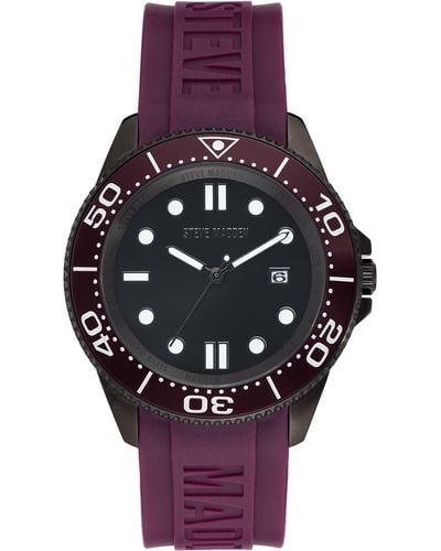 Steve Madden Dress Watch Sm/1045bkpr - Purple