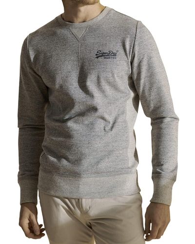 Superdry Orange Label Interest Sweatshirt mit Rundhalsausschnitt Grau Strukturiert L