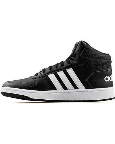 adidas Hoops 2.0 Mid Basketball Shoe - Black